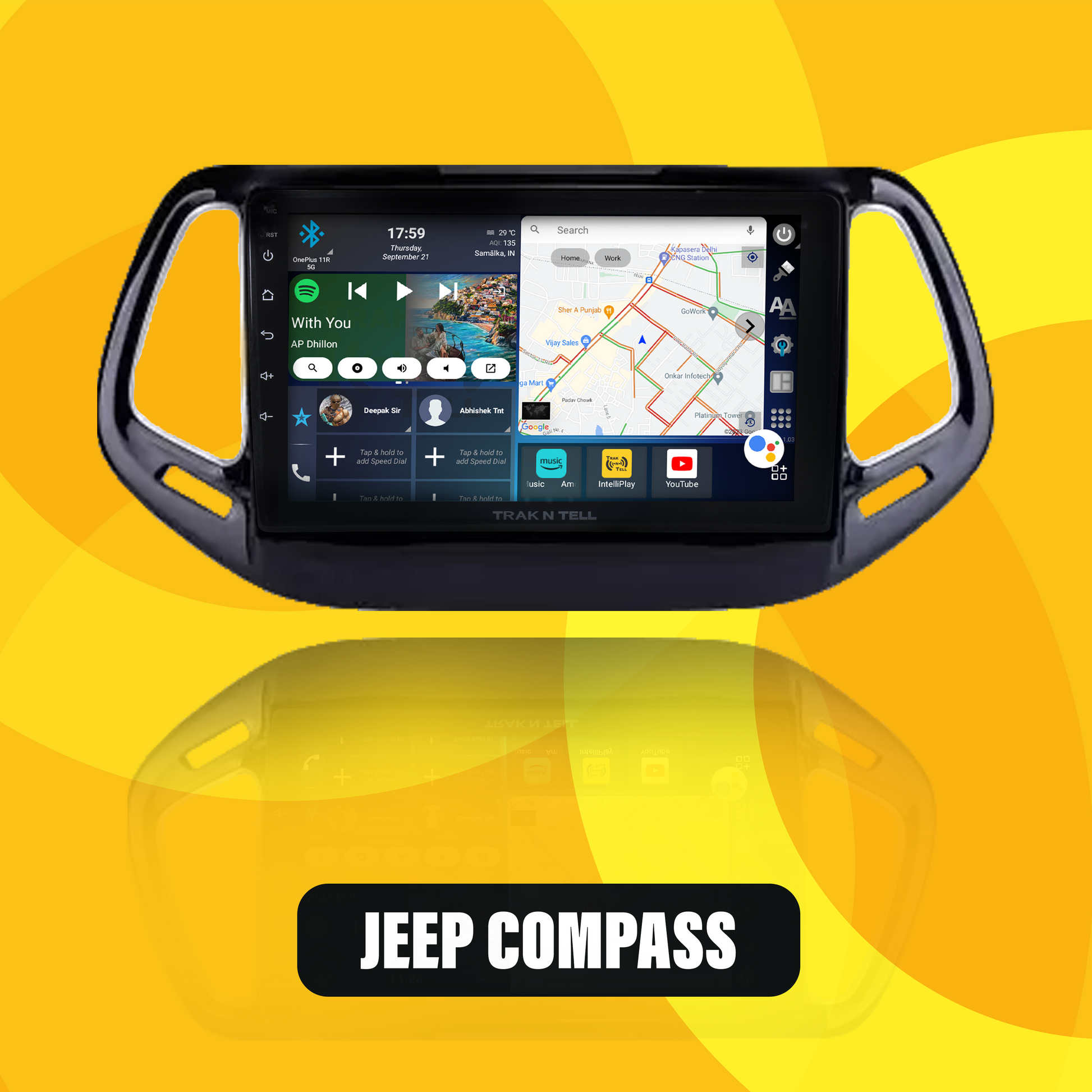 android car stereo frame for Jeep Compass